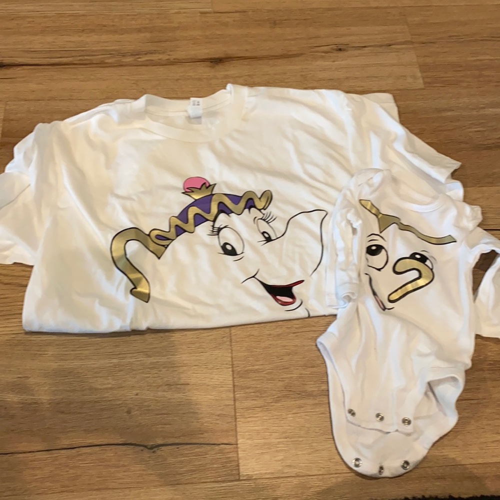 Mrs Pots & Chip shirt & onesie